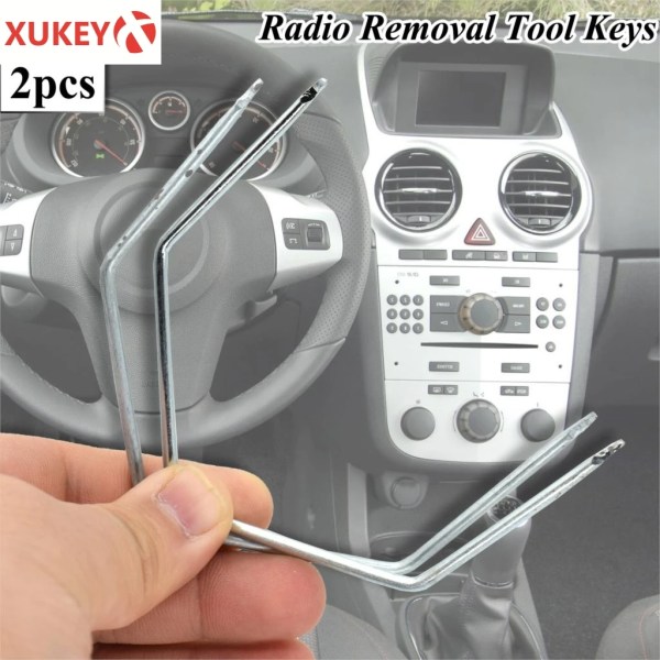 2x För Chevrolet Vectra Opel Corsa Vauxhall Vectra Holden Astra CD Stereo Radioborttagningsverktyg Extractor Key Release Pin Install Tool