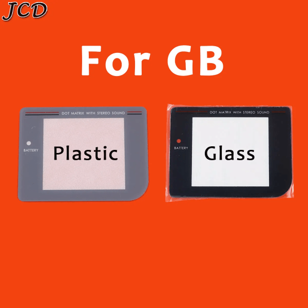 JCD plastglaslins för GB/GBA/GBC/GBP/GBA SP/GBL skärmglaslins för Gameboy färglinsskydd med klisterdelar For GBC Glass