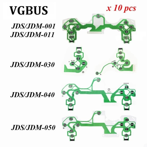 Knappar Ribbon Kretskort för PS3 SA1Q135A PS4 Pro Slim JDM 030 040 055 Controller Conductive Film Knappsats flex kabel för PS5 Rose Red