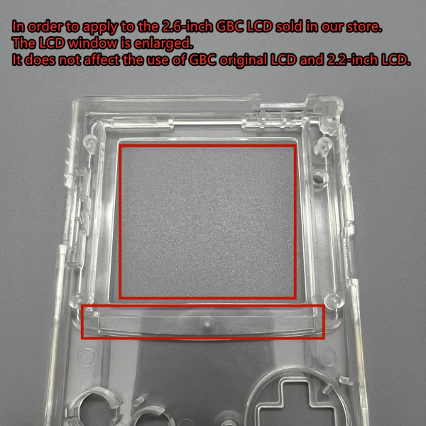 Skalkit av hög kvalitet för Gameboy COLOR GBC. Lämplig för GBC 2,6-tums 2,45-tums 2,2-tums LCD-skärm grey