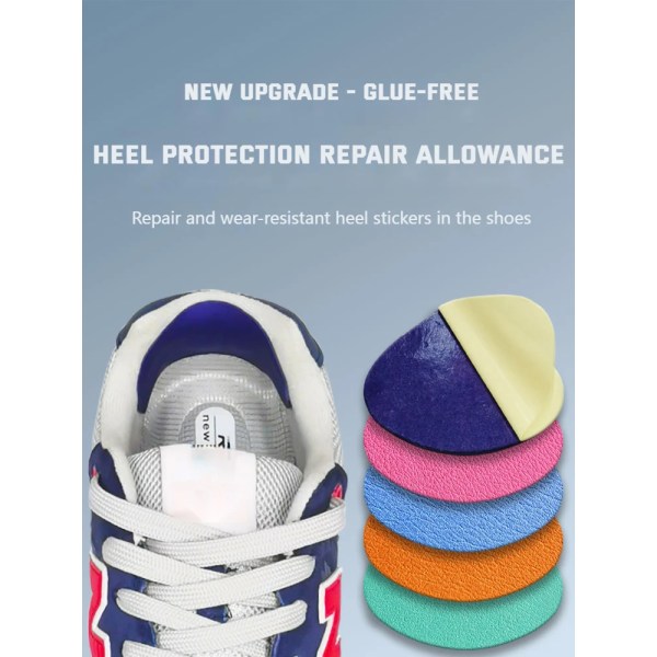 Shoe Patch Vamp Repair Sticker Subvention Sticky Shoes Insoles Hälskydd Hälhål Reparation Fodrat Anti-slitage Hälfotvårdsverktyg A-White