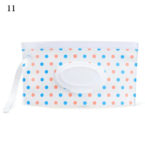 EVA Baby Wet Wipe-påse Bärbar Wipes-hållare Case Flip Cover Snap-Strap Återanvändbar påfyllningsbar kosmetisk påse Användbar vävnadslåda