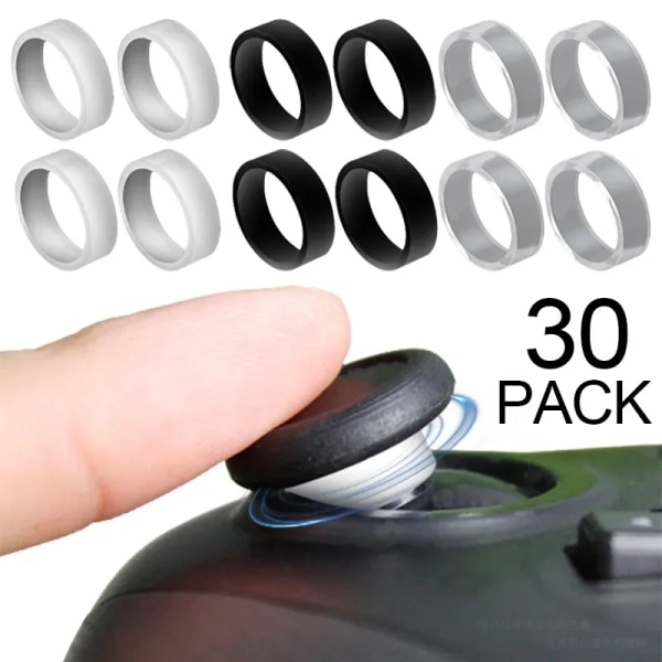Gamepad Controller Joystick Elastisk skyddsring Osynliga skyddsringar för ångdäck Xbox PS4 PS5 VR2 Universal Black 10PCS