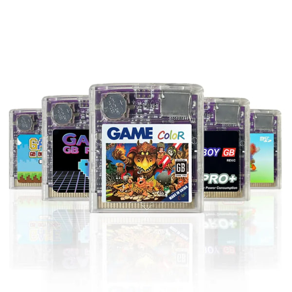 Multi Game Cartridge för Gameboy Color Game Boy Real 1000+IN 1 Everdrive Cart Passar till GB GBC Transparent white