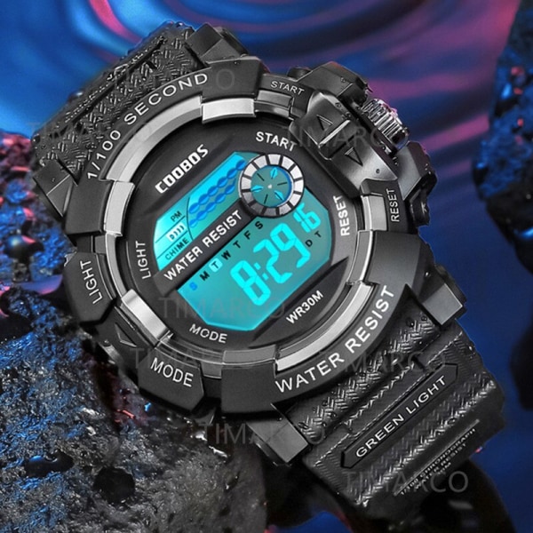 Mode herr LED digital watch Date Sport utomhus elektronisk watch för män Toppmärke Lyx militärklockor relogio masculino Blue 5