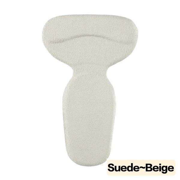 1 par Gel Fotvård Ortopedisk innersula Märke T-Shape Silikon Non Slip Kudde Fot Hälskydd Foder Sko Innersula Kuddar Suede-Beige