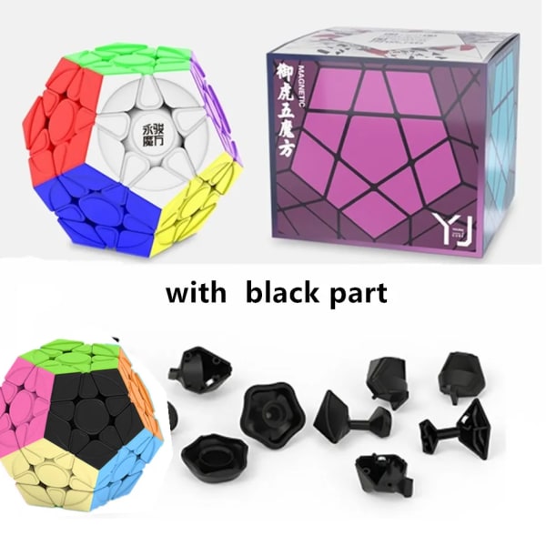 Yongjun Yj Yuhu M V2M 3x3 Wumofang Megaminx Special Magnetic Magic Cube Bra kvalitet Megaminxeds Leksaker för barn Utbildning Present With black part