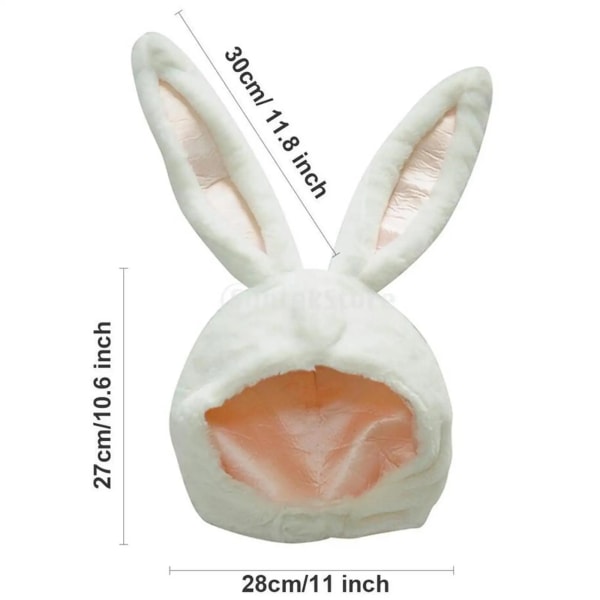 Cotton Bunny Ears Huva för selfie jul 21 65x11 02 tum Svart Yellow21 65x11 02 In