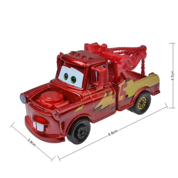 Disney Pixar 2 3 Lightning McQueen-bilar, metalllegeringsmodell gjuten under tryck 1:55, födelsedagspresent för barn - under tryck och glädjefordon Boss