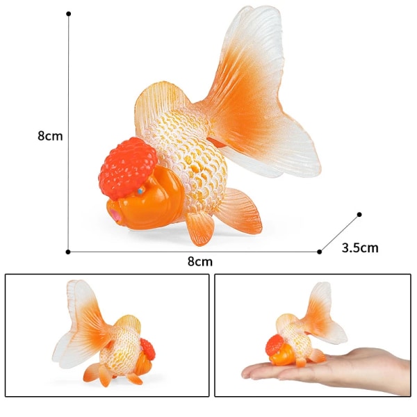 Simulering Sea Life Modeller marin djur Action guldfisk koi Prydnadsfisk Figurer Figurer Leksak för barn Present