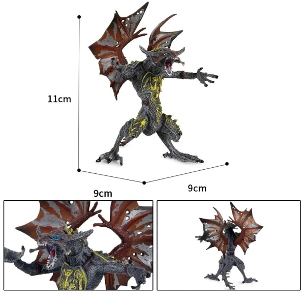 Het Realistisk Mytisk Djurmodell Drakfigurer Simulering Monster Warcraft Firehawk Actionfigur Barn Samling Leksaker
