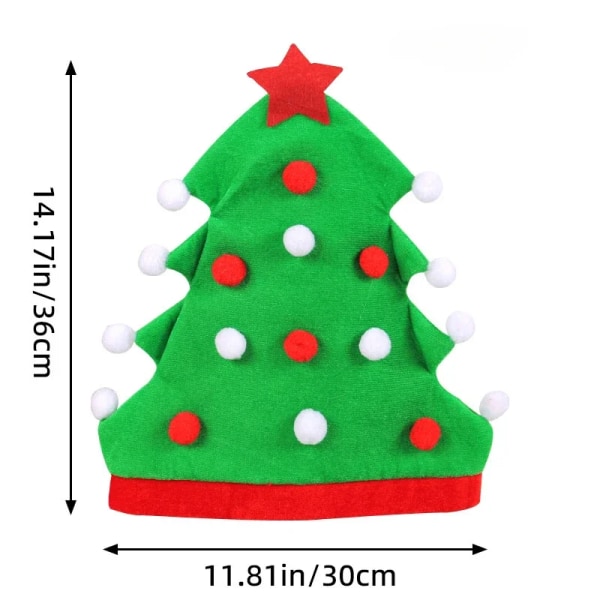 2023 ny kreativ julhattfest tomtehatt jultomten Röd julhattar Cap God jul nytt år julklappsdekoration green