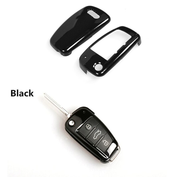 ABS-fjärrstyrd bilnyckelskal, utbytesskal, husgarnityr, Audi A6L A1 Q3 Q7 TT R8 A3 S3 S3 ABS Black