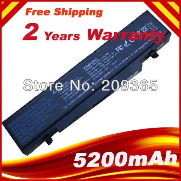 Laptopbatteri för Samsung R522 R523 R538 R540 R580 R620 R718 R720 R728 R730 R780 RC410 RC510 RC512 RC710 RC720 RF410 RF411