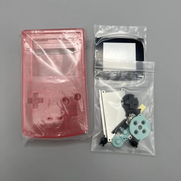 Skalkit av hög kvalitet för Gameboy COLOR GBC. Lämplig för GBC 2,6-tums 2,45-tums 2,2-tums LCD-skärm Clear Pink