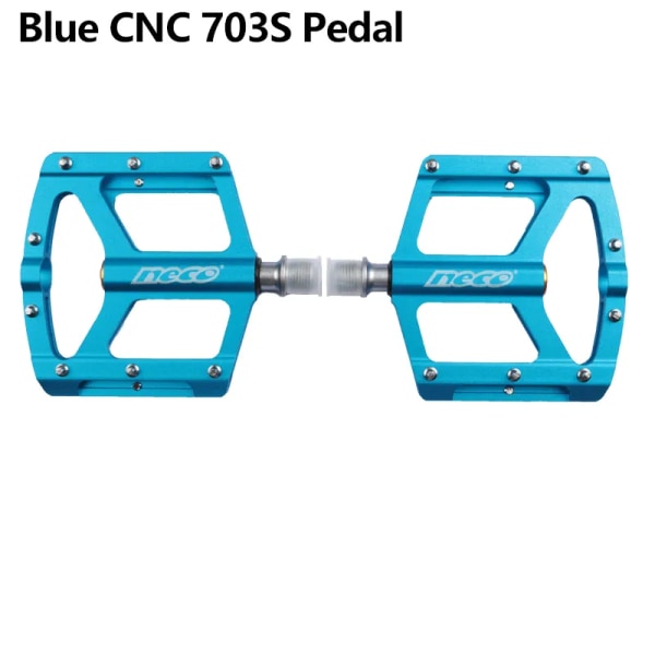 NECO CNC Pedal 703S 707S 712D 100x105mm 92x101mm 90x101mm Svart/Röd/Blå One Pair 6061 Aluminium MTB Bike Cykelpedal 703S Blue