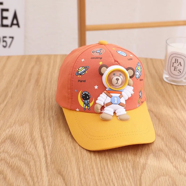 Bomull Cartoon astronauter Casquette Baseball Cap Justerbar Snapback Hattar för Orange