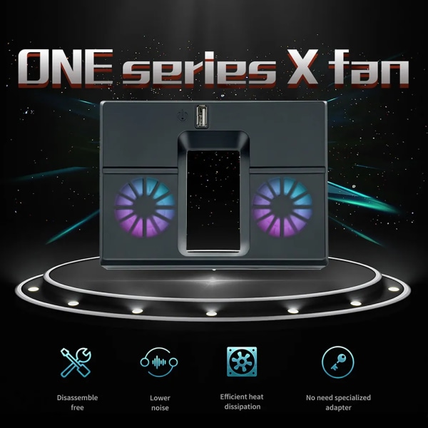 För Xbox Series X-konsol Kylfläkt Dockstation Smal vertikalt stativ Värd Side Radiator USB spelkylare För Xbox-spelkonsol NO RGB