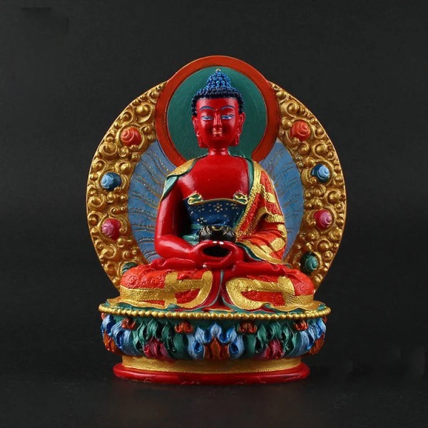 Tibetansk målad liten Buddha-staty Sakyamuni Buddha Amitabha Farmaceut Buddha Guanyin Manjushri Bodhisattva Vajrasattva Buddha