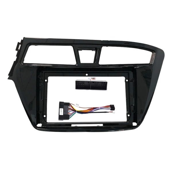 9 TUM Audio-montering för Hyundai I20 2015 -2017 Vänster Höger Bilradio Instrumentbräda GPS-stereopanel för montering av 2 Din CD DVD-ram Frame-Cable