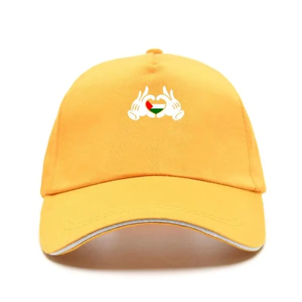 Herr PALESTINA CARTOON CAP Baseballkeps FOTBOLL Bill Hats 16 Yellow