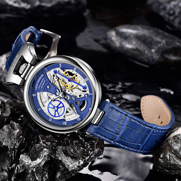 LIGE Watch Creative Quartz Watches Mode Casual Vattent t Auto Date