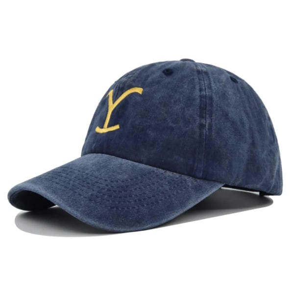 Yellowstone Dutton Ranch baseballkepsar Yellowstone Hat Vintage broderad hatt M-DX-navy blue 1
