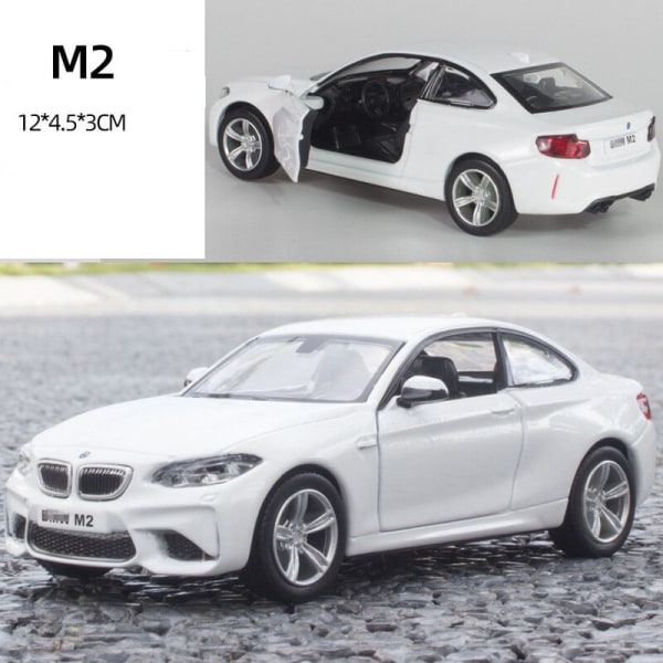 Bilmodell av metallegering gjuten under tryck för barn, leksaksfordon, m6, x6m, m5, 1:43 m2 figurativa 1 36 m2 White