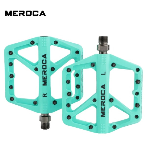 Meroca MTB nylon för mountainbike Lättvikt extra stor storlek Halkfri, slitstarka cykeltillbehör Bianchi Green