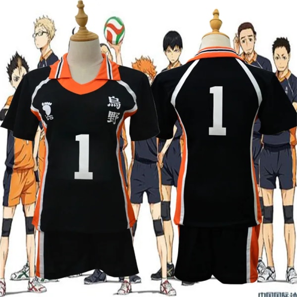 Haikyuu Cosplay Costume Karasuno High School Volleyball Club Hinata Shyouyou Kageyama Tobio Sportswear Tröjor Uniform Anime peruk 04 Nishinoya Yuu 2XL Height 180-186CM