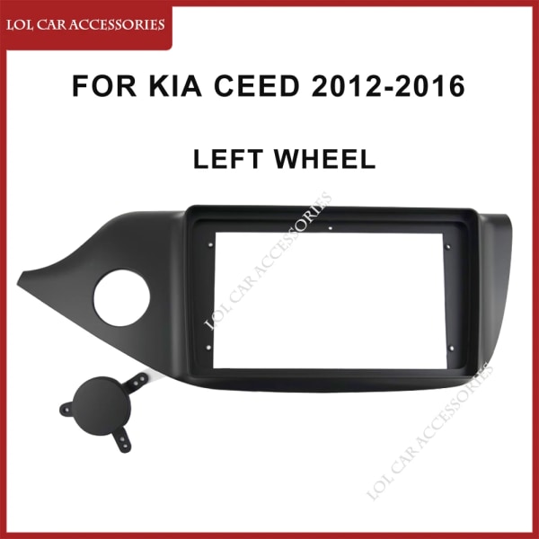 9 tums fascia för KIA Ceed 2012-2016 bilradio stereo 2 Din huvud enhet panel instrumentbräda ram DVD GPS MP5 Android-spelare installation Right Frame Cable