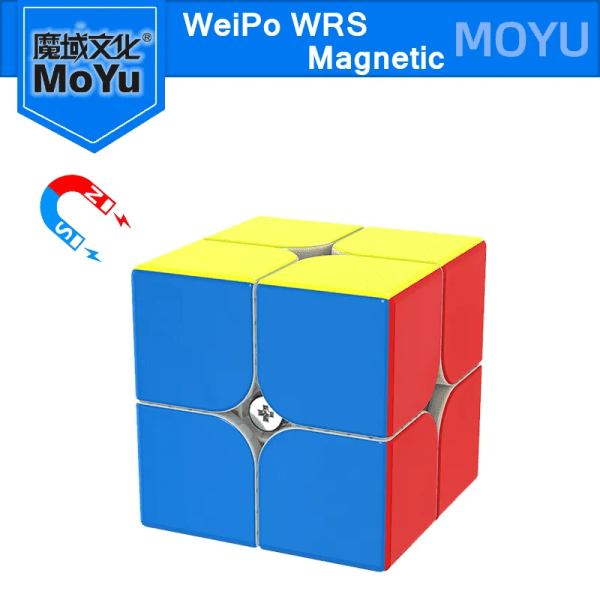 MoYu WeiPo WRS 2x2x2 Magnetic Magic Cube Professionell 2x2 Speed ​​Pussel 2x2 Barn Fidget Toy Magnet Cubo Magico Present för barn WeiPo WRS Magnetic