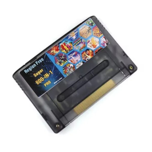 Super DIY Retro 800 i 1 PLUS spelkassett för 16 bitars spelkonsolkort Kina version black