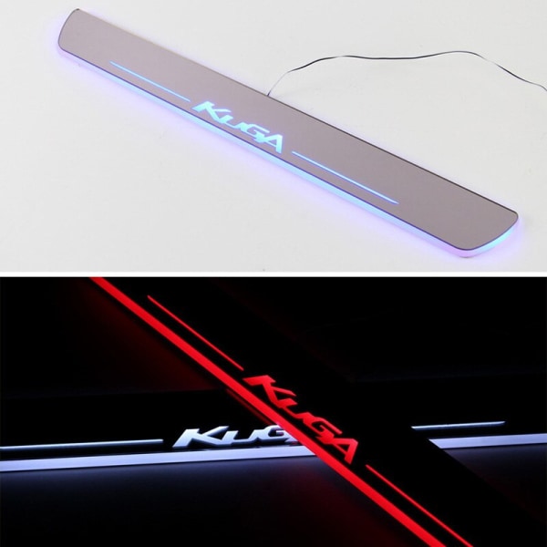 Välkomstpedal LED dynamisk USB till Ford Kuga, biltröskelskylt, dörrtröskelskydd, tröskelljus, 2013-2022 Front 2PCS