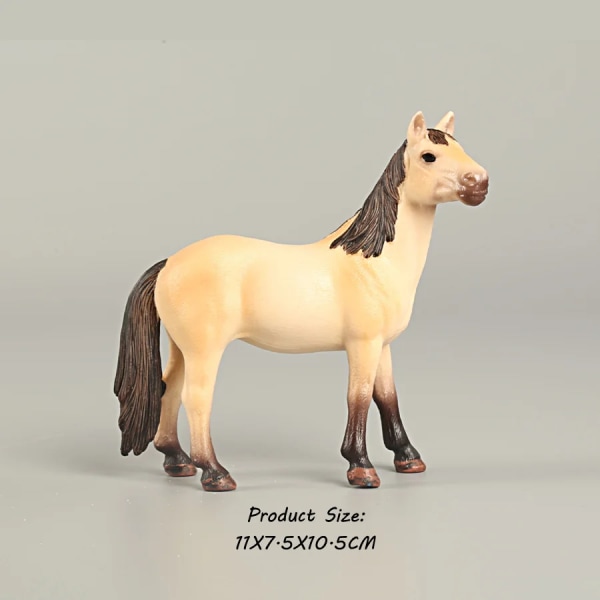 Klassiker Samlarobjekt Hästfigurer Leksaker Simulering Blandade färger Hästmodellfigur PVC-leksak Pedagogiskt lekset för barn