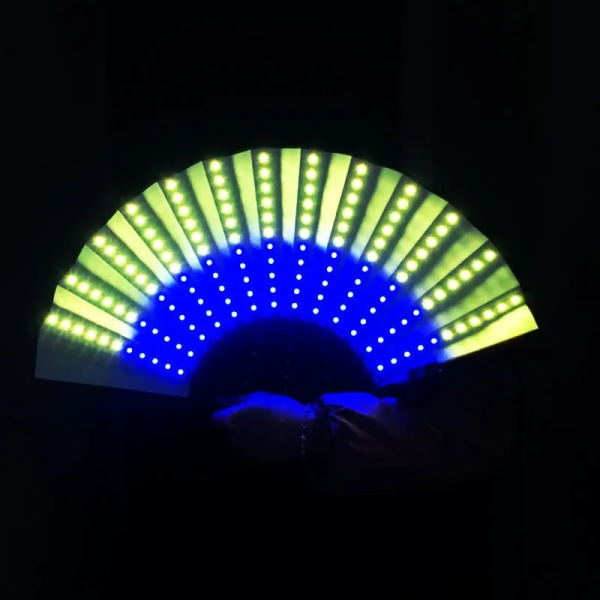 Glow Folding LED Fläkt Dansljus Fan Night Show DJ Fluorescent Bar Night Club