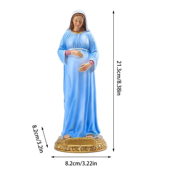 Gravid Jungfru Maria Statyett Jungfru Maria Religiös Skulptur Harts Madonna Staty Atolsk Religiös Dekor Prydnad För Hem