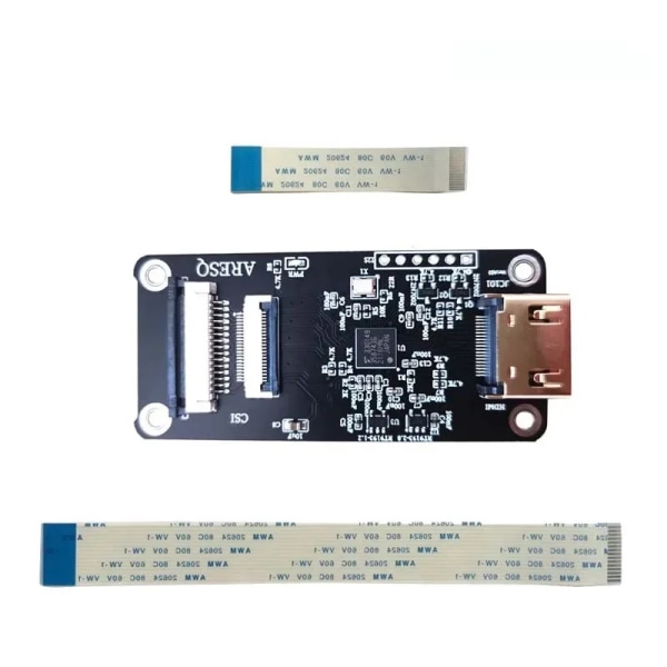 Lusya Standard HDMI-kompatibel med CSI-2-adapterkortingång upp till 1080p25fp för Rasperry Pi 4B 3B 3B+ Zero W Green With 2 Cables