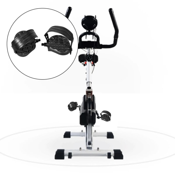Universal Motionscykelpedaler Schwarz Replacement Motionscykel Fitness för ridning