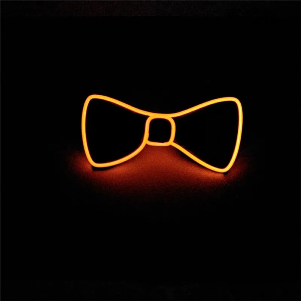 Män Glödande fluga EL Wire Neon LED lysande fest Haloween jul lysande ljus Orange