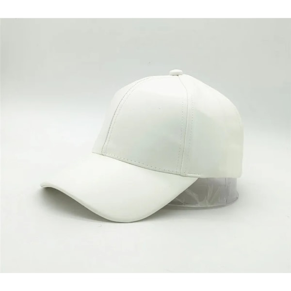 Vuxen Solid konstläder snapback-hatt Man Sport cap Dam Trucker