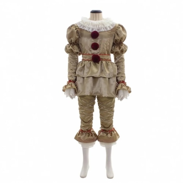 Clown tillbaka till själen Stephen King cosplay kostym Penny Wise Halloween kostym clown kostym män och kvinnor barn Gold costume One Size