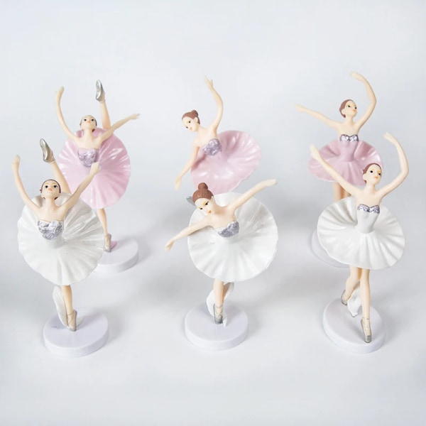 3 st Balett flicka tårta toppers med bas Miniatyr figurer Leksaker Figuriner Lekset Tårtdekoration xqmg