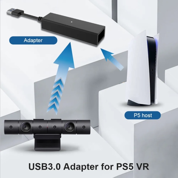 För PS5 VR-kabeladapter För PS5-konsol USB3.0-minikamerakontakt PS VR till PS5-kabeladapter för PlayStation 5-tillbehör