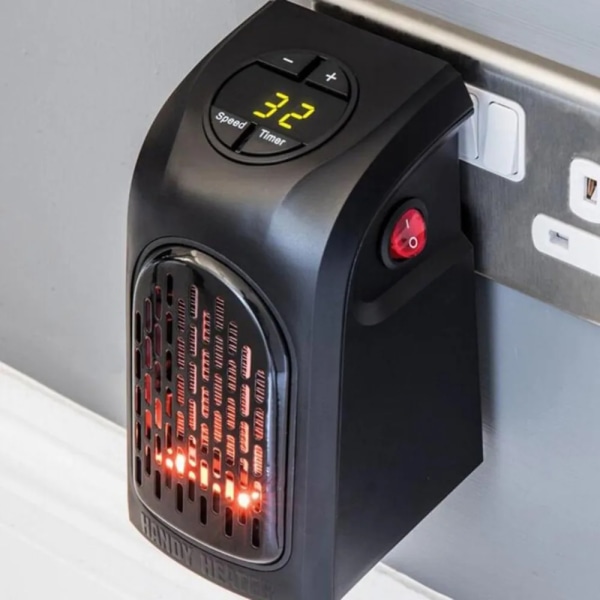 Bärbar Mini Handy Elektrisk Fläkt Värmevärmare Värme Spis Kylare Värmare Plug in Air Fast Väggvärmare Fläkt för hem vinter