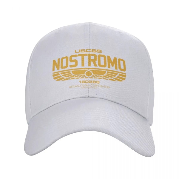 Weyland Yutani CORP Retro Film Aliens Nostromo Basebollkeps för Vuxna Justerbar White