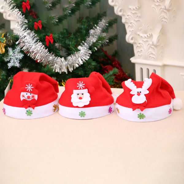 1st julhattar jultomten julhattar Cap Non-woven Tyg Nyår Navidad Cap Jul Nyår Festdekoration children A