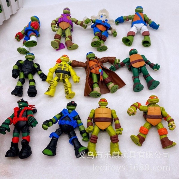 Ninja Turtle Figurine Dekorationer, Multi Joint Movable Hand Gifts, Dock Bords Dekorationer, Barnfödelsedagsleksaker, Presenter 16