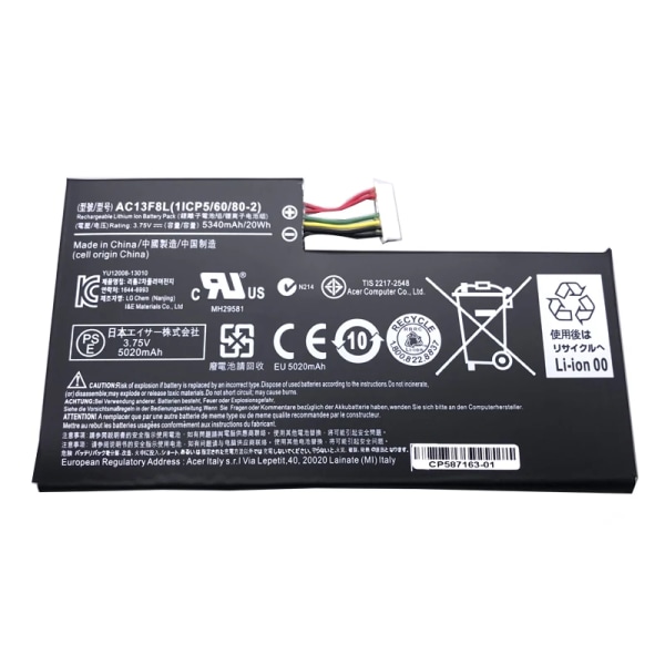 Laptopbatteri LMDTK Nytt AC13F8L för ACER Iconia Tab W4 A1-810 A1-811 A1-A810 W4-820 W4-820P AC13F3L 3,75V 20Wh