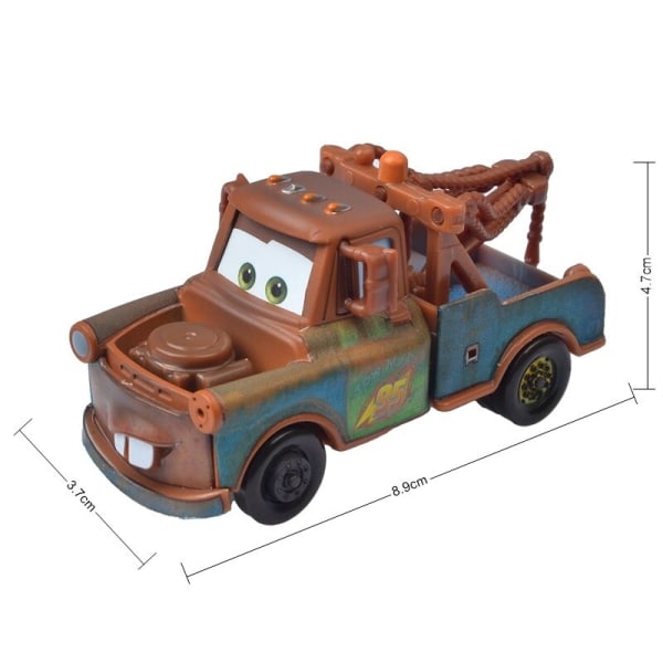 Disney Pixar 2 3 Lightning McQueen-bilar, metalllegeringsmodell gjuten under tryck 1:55, födelsedagspresent för barn - under tryck och glädjefordon Mane